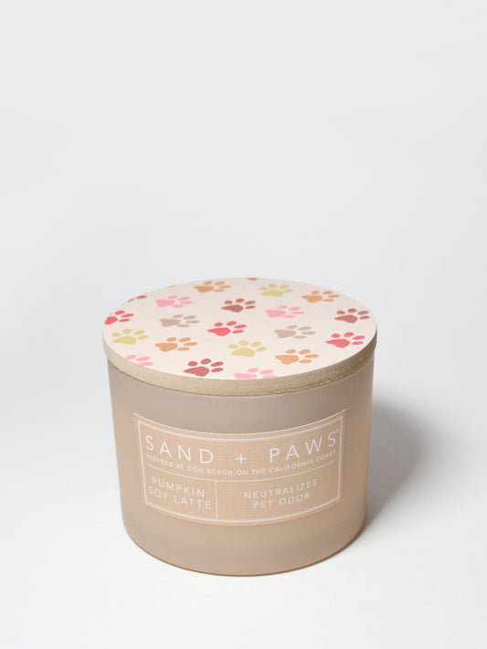 Sand + Paws Pumpkin Soy Latte 12 oz scented candle