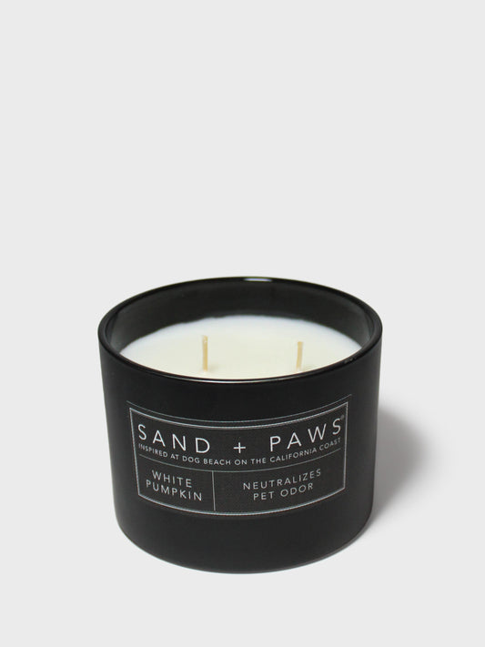 Sand + Paws White Pumpkin 12 oz scented candle