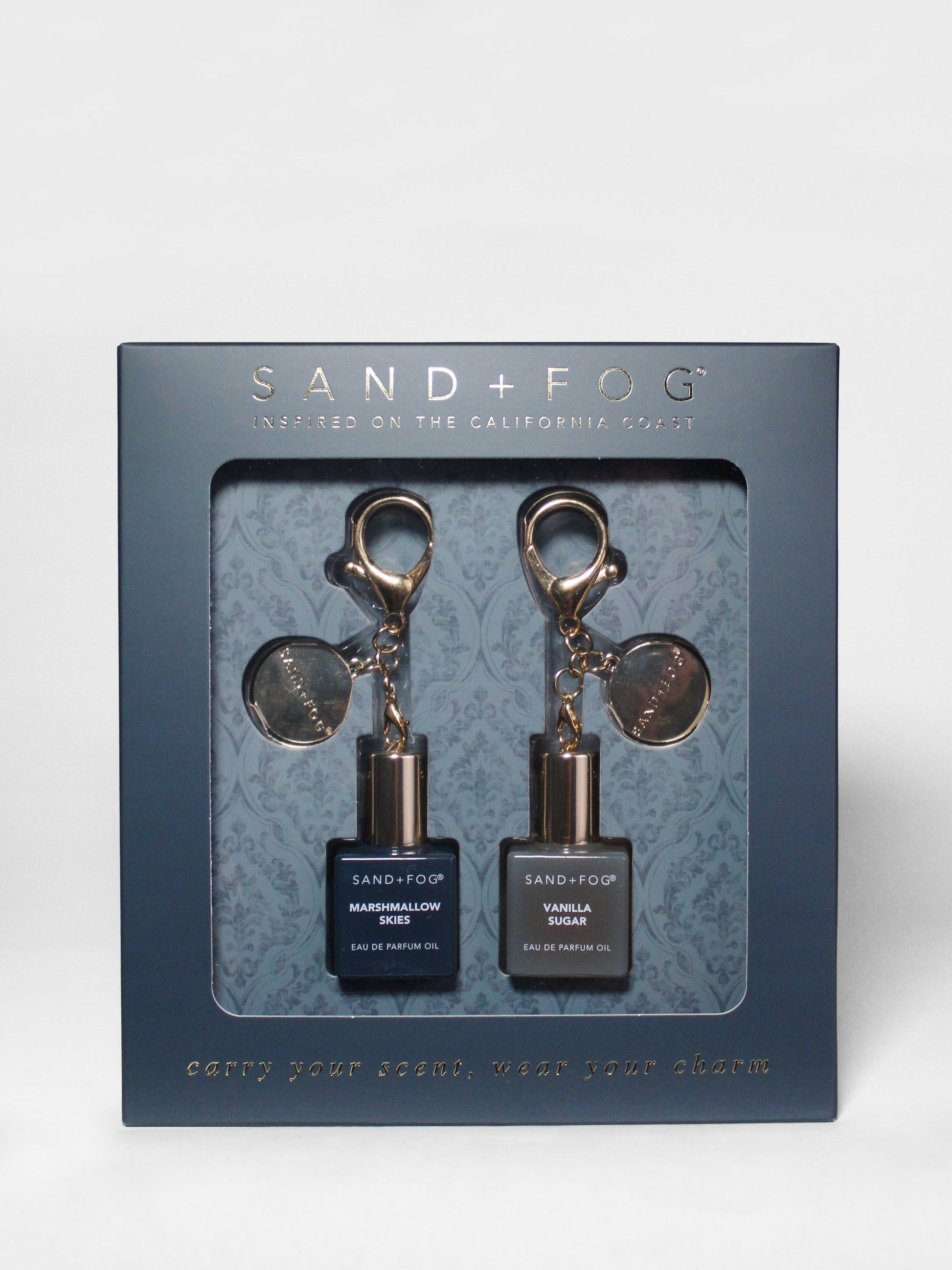 Bag Charm Perfume Oil Rollerball Set - Marshmallow Skies + Vanilla Sugar
