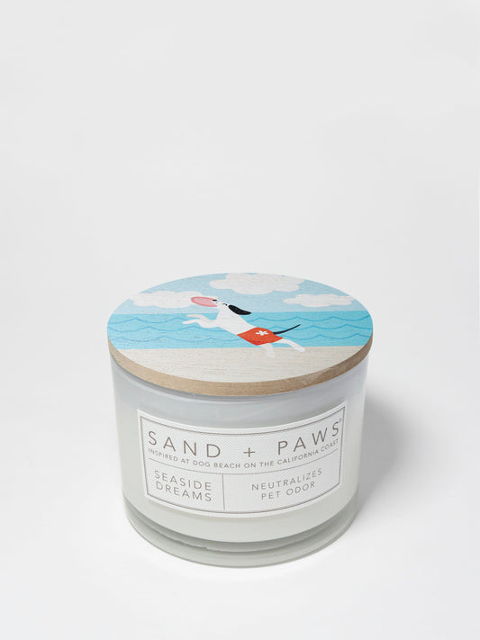 Sand + Paws Seaside Dreams 12 oz scented candle