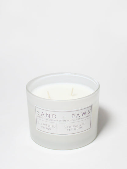 Sand + Paws Sun Washed Citrus 12 oz scented candle