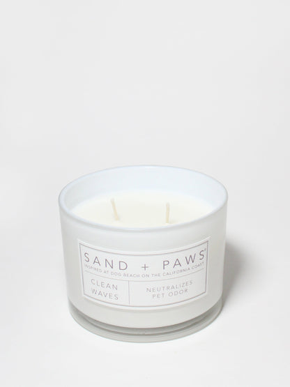 Sand + Paws Clean Waves 12 oz scented candle